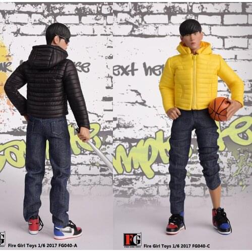 In stock 1/6 Scale Male Down Jackets Coat Model FG040 Fire Girl Toys Clothing Set For 12 Inch Body Action Figure