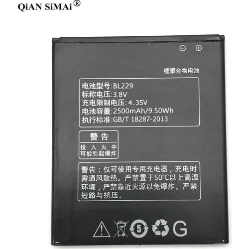BL 229 BL229 Battery For lenovo A8 A806 A808T 2500mAh High Quality Mobile Phone replacement Rechargeable extended