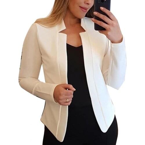 Womens Blazers Jacket Suit Plus Size All-match Polyester Business Jacket for Office Ladies Elegant Casual Short Suits Cardigan