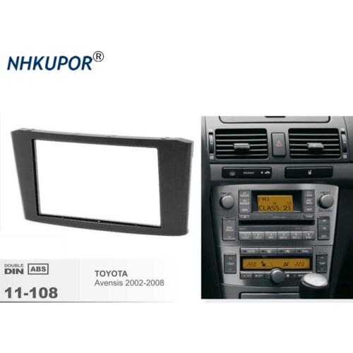 11-108 Car DVD Player Fascia Panel Adapter Plate Trim Kit Surround for TOYOTA Avensis 2002-2008 Auto Radio Installation Frame