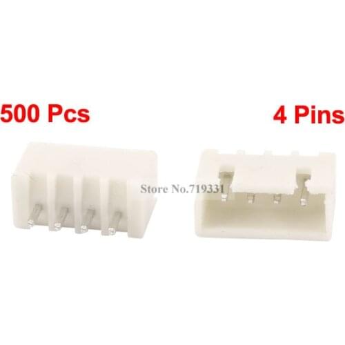 500pcs 2.54mm Pitch Male 4 Pins RC Lipo Battery Balance Connector JST XH Header