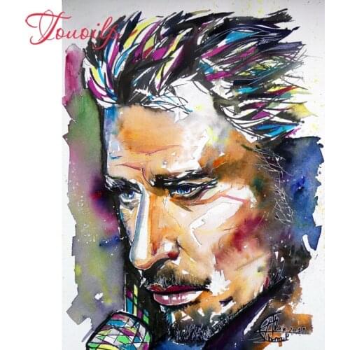 TOUOILP Johnny Hallyday Diamond Painting Cross Stitch Full Square&round Diamond Embroidery Rhinestone Diamond Mosaic Home Decor
