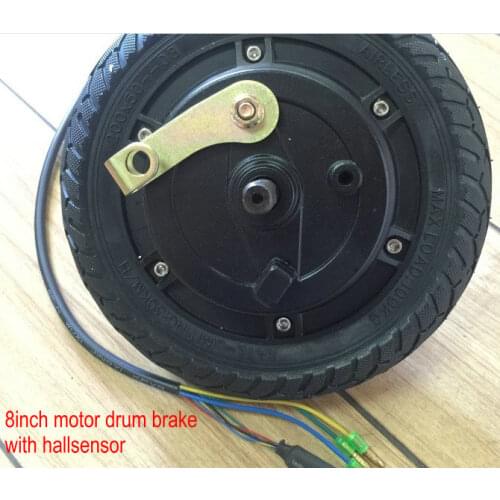 24v36v48v250w-400w DC Brushless Motor 8Inch With Drum Brake Electronic Brake Openning 70/110mm For Electric Scooter Folding Bike