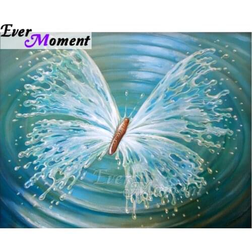 Ever Moment Diamond Painting Butterfly Water Wing Picture Of Rhinestone Mosaic Full Square Drill Diamond Embroidery ASF1567