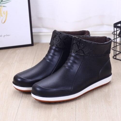 Mens Korean Short-tube Low-cut Rain Boots Non-slip Wear-resistant Water Shoes Work Rubber Shoes Waterproof Overshoes