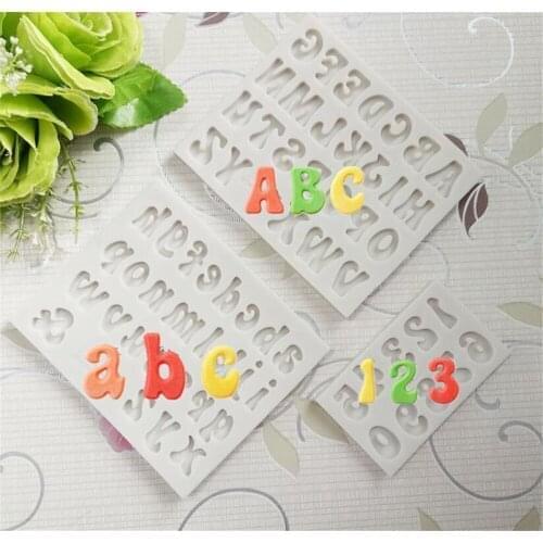 New 30pcs/lot Chocolate Molds Letters Numbers Silicon 3D Fondant Mold Cakes Decorating Tools DIY Kitchen Bakeware Safety Molds