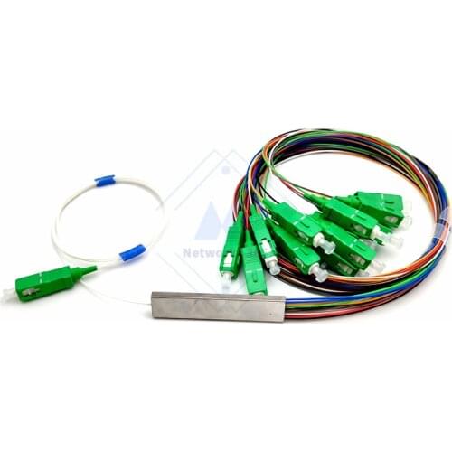 1x16 SM SC APC PLC Fiber Splitter pigtail optic splitter 0.9 High quality fiber optic splitter