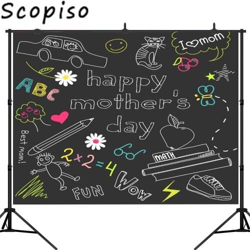 Scopiso Back To School Season Theme Classroom Blackboard Backdrop Customized Seamless Photography Photo Background Studio Prop