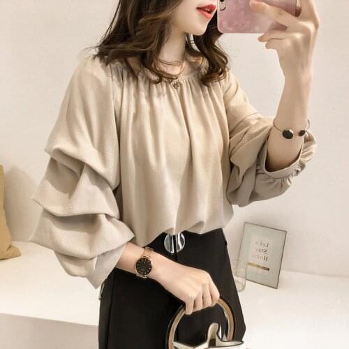 Chiffon Shirt Women Shirts Blouses Korean Fashion Clothing Blusas