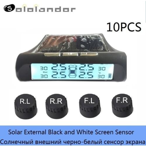 Original Solar TPMS Car Tire Pressure Alarm Monitor System Display Intelligent Temperature Warning Fuel Save with 4 Sensors tpms