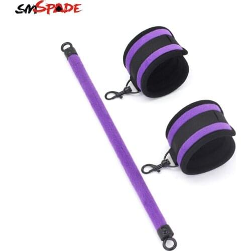 Smspade SM Bondage Sex Toys for Couples Ankle Cuffs with Spreader Bar Slave Ankle Cuffs Fetish Restraints Shackles Adult Games