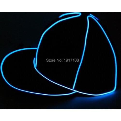 Hot sales Glowing EL Bboy Hats 10 colors select LED baseball caps hip-hop hats boy and girl Gift for Easter Birthday party Decor