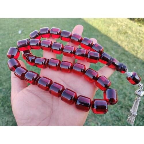 Tasbih Ottoman Faturan German Cherry Amber Sandalous Misbaha Rosary Free Shipping #21