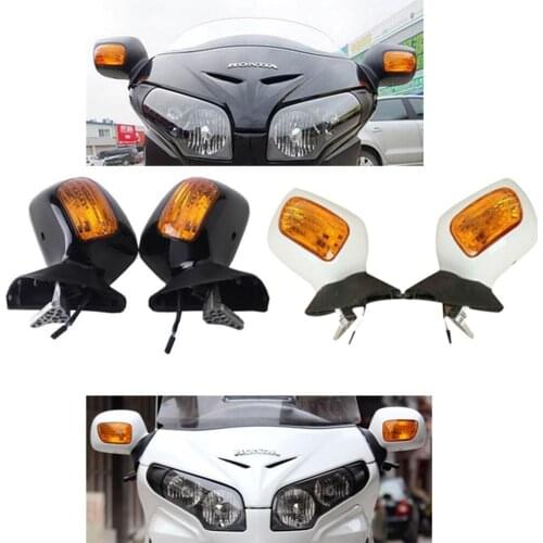 Rear View Mirrors Integrated Turn Signal For Honda Gold wing GL1800 2001 -2010 2011 2012 Black Red White Chrome