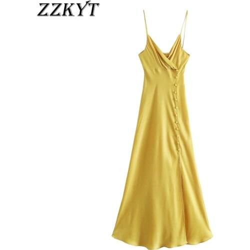 Летние платья на пуговицах ZZKYT China At AliExpress