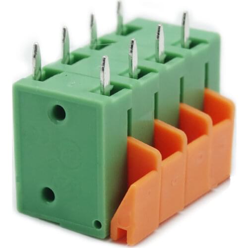 30pcs 142R-5.08mm PCB Spring Terminal Block 0.2" Pitch Right Angle 2P 3P 4P 5P 6P 7P 8P 9P 10P 11P 12P IEC250V15A UL300V10A