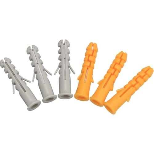 150pcs Plastic Expansion Pipe Rubber Plug Plastic Pipe Nylon Column Expansion Screw Wall Plugs M6*30mm