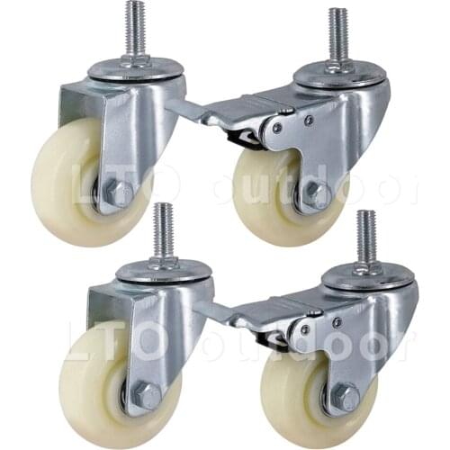 2PCS Heavy Duty Industrial Caster No Noise Wheels For Carts Workbench Industrial Shopping Cart Equipment Caster