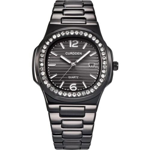 2020 Latest Big Brand Gold Watches Mens Fashion Alloy Gold Diamond Date Quartz Designer Wristwatches Relogio Masculino Ouro 1520