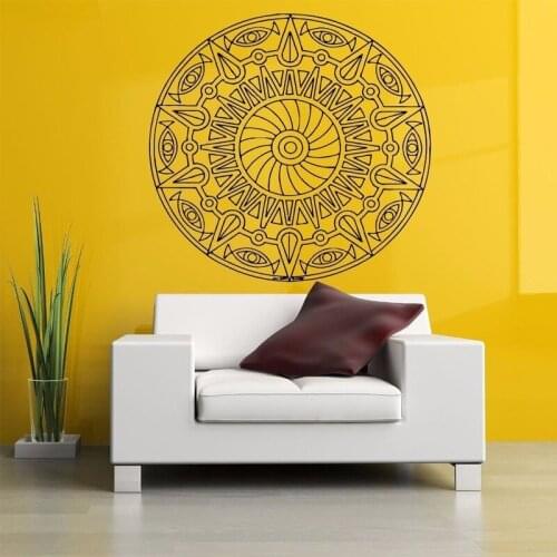Mandala Abstract Fashion Pattern Vinyl Removable Wall Stickers for Living Room Bedroom Home Decals Art Decor Sticker YY172