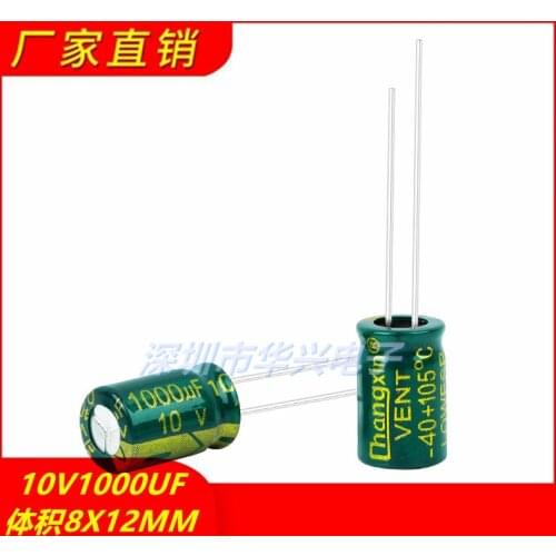 Free shipping 500pcs 1000UF 10V electrolytic capacitor,10V 1000 ,size:8x12mm New original