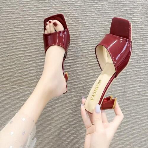 Fashion Multicolour Open Toe Ankle Strap Women Sandals Sexy High Heels Lady Shoes Buckle 6.5cm Low Heel Summer Sandals