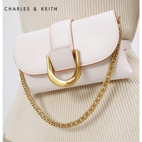 CHARLES&KEITH New Arrival for Spring 2021CK2-80701096Womens crossbody bag with horseshoe buckle decoration stylish waist bag