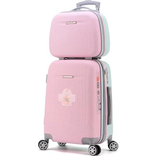 GraspDream 20 22 Inch Woman Trolley Case Suitcases,Cute Luggage Travel Bag,ABS Travel Luggage,Rolling Luggage,Suitcase On Wheels