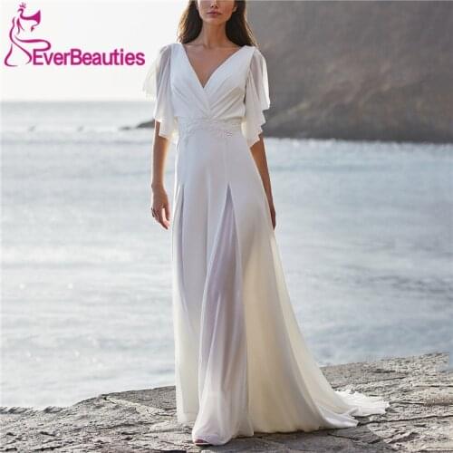 EVERBEAUTIES Chiffon Wedding Dresses