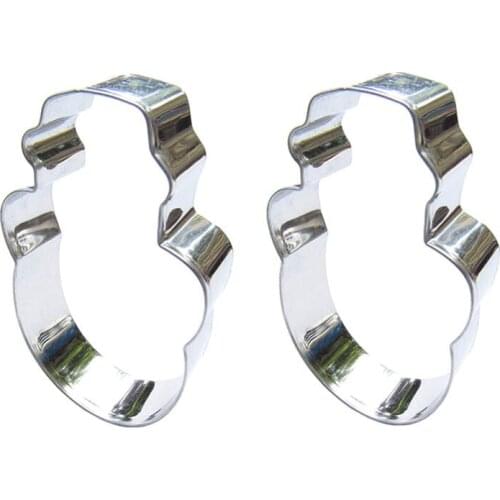 Snowman shape 2 piece biscuit cutting molds, baking tools, cake decorating soft candy tools