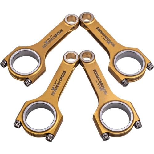 Titanizing 4340 Conrods Connecting Rods For VW 1.9L TDI PD90 PD100 PD115 144MM Conrod 800HP+ TUV ARP2000 Bolts