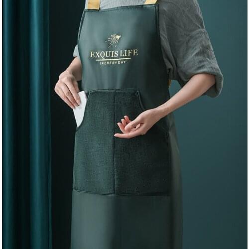 JSWORK Hand-wiping, Oil- and Water-proof Apron Kitchen Tools