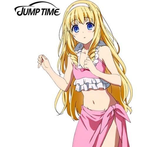 JumpTime 13cm x 8.2cm Cartoon Car Stickers Amagi Brilliant Park Anime Vinyl Window Wiper Decals Rear Car Styling