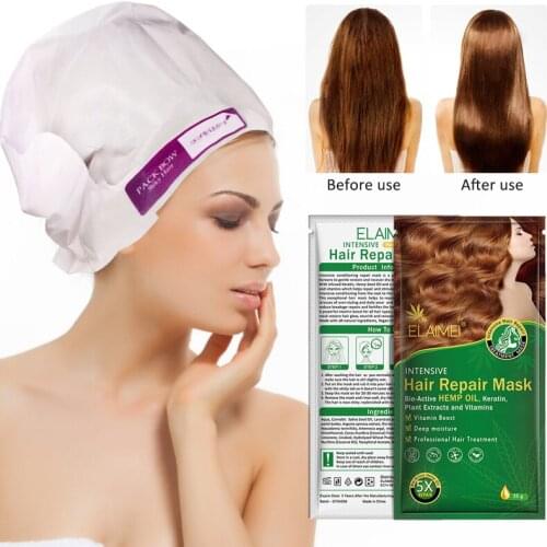 ELAIMEI 5Pcs Automatic Heating Steam Sesame Oil Hair Mask Steam Hair Mask Practical Moisture Tool Hair Care Mask