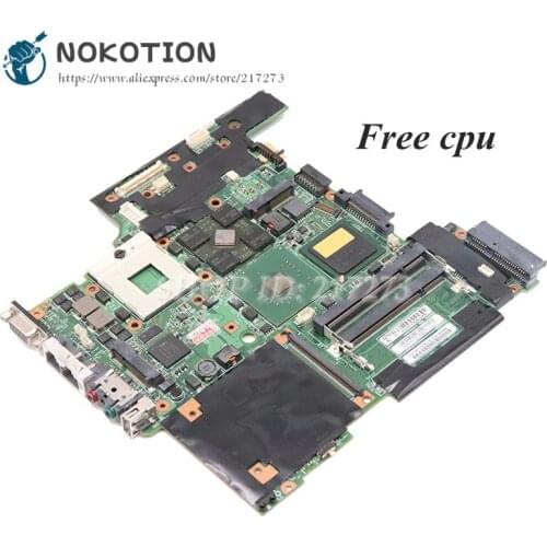 NOKOTION For Lenovo Thinkpad T60 14.1 laptop motherboard 42T0122 945PM DDR2 free cpu X1400 Graphics
