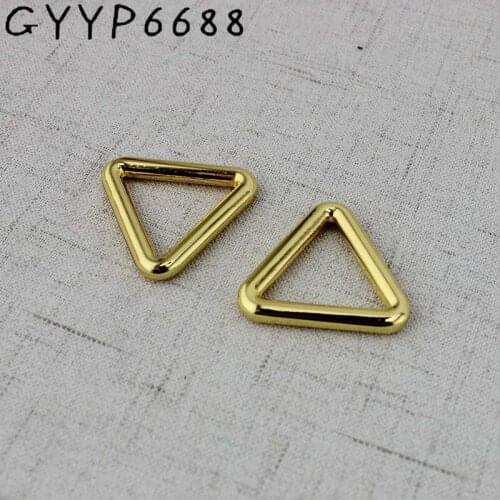 4-30pcs 17mm 26mm 33mm Deep gold bags' polished nickel inside bags metal accessory alloy round welded Triangle ring DIY Bag Part