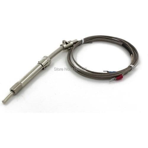 FTARS01 K type 2m metal braided cable M12 pressure spring 70mm sleeve length thermocouple temperature sensor WRNT WRET
