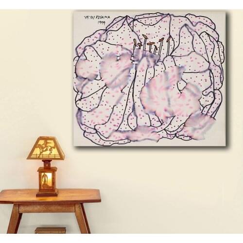 Wall Art Kusama Yayoi Flower IIV Painting For Living Room Home Decoration Oil Painting On Canvas Wall Painting NO Frame