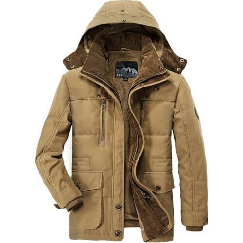 2020 New Fur Collar Hooded Men Winter Jacket Warm Wool Liner Man Jackets and Coats Outwear Snow Windbreaker Male Parka Overcoats