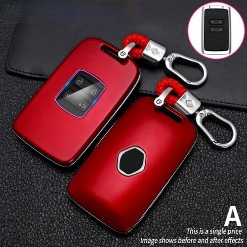 Car Key Cover for Renault talisman Key Cover Carbon Fiber Imitation Hard Key Case Chain For Renault Kadjar Megane 4 Koleos