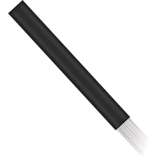 Disposable Microblades with Sterile Individual Packaging Slant Eyebrow Microblading Blades with 16 Pins for Permanent Makeup