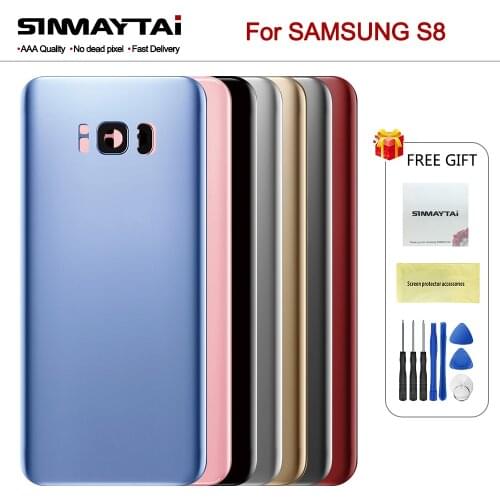 For Samsung Original Phone Rear Battery Door For Samsung S8 S8 Plus S8 S8plus SM-G955 S8 G9500 Housing Back Cover Cases