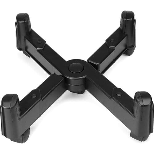 Pc Black Computer Adjustable Cpu Stand Abs Plastic tower Case Holder with Swivel Mobile Castors Wheels Home Office tools