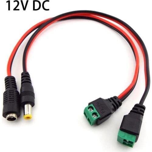 12V DC 5.5*2.1mm Adapter Male Female Plug Cable to DC Plug Connector Extend Cable for LED Light Strip CCTV Camera Accessories