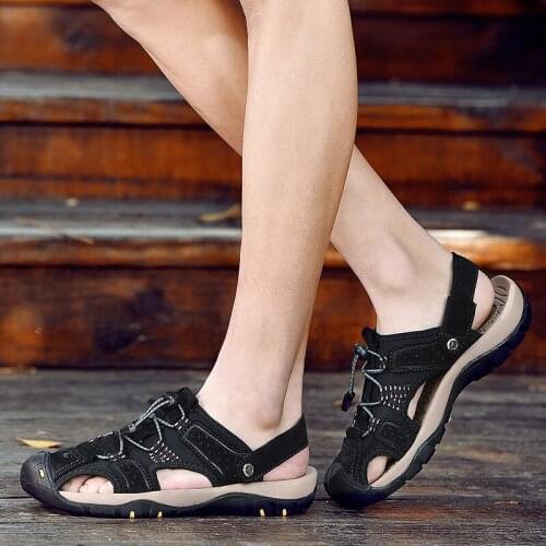 Sandalia Rasteira Summer Sandals Men Leather Classic Roman Sandalias For Man Mens Shoes Beach Sandel Deportivas Hombre