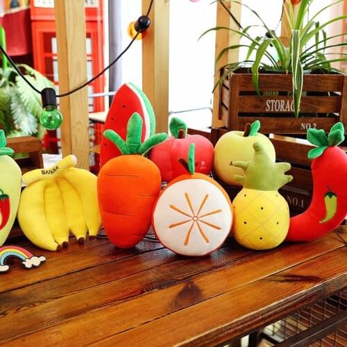 Fruit plush toys family doll sweet and lovely girl Banana apple carrot watermelon Pepper modelling