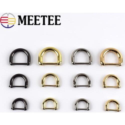 Meetee 10pcs ID13/16/20/25mm Removable Metal O D Ring Buckles Bags Strap Replace Clasp Hanging DIY Luggage Hardware Accessories