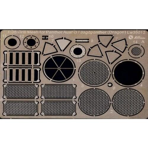 AM-WORKS LW35012 1/35 Grill Mesh for Dragon Panther G & Jagdpanther - Upgrade Detail Set