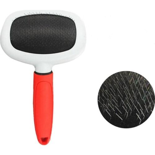 Hair Brush Needle Comb for Dog Cat Puppy Comb Brush Scrub Non-slip Handle Dog Hair Remover Rake Comb Pet Beauty Grooming Tool