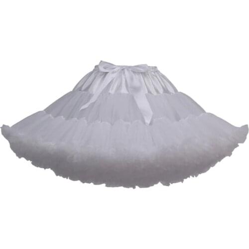 Tulle Petticoats Lolita Wedding Bridal Crinoline Adult Tutu Underskirt for Party White Black Ballet Dance Skirt